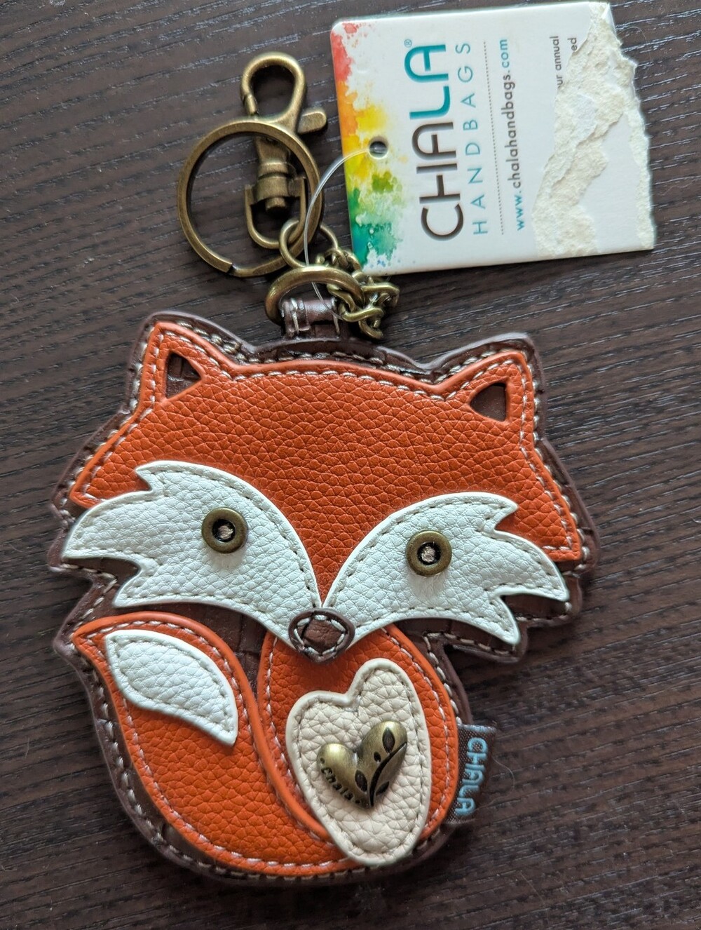 NWT Chala Foxy Fox Western Inspired Key Chain Vegan Leather Bag Fob Charm